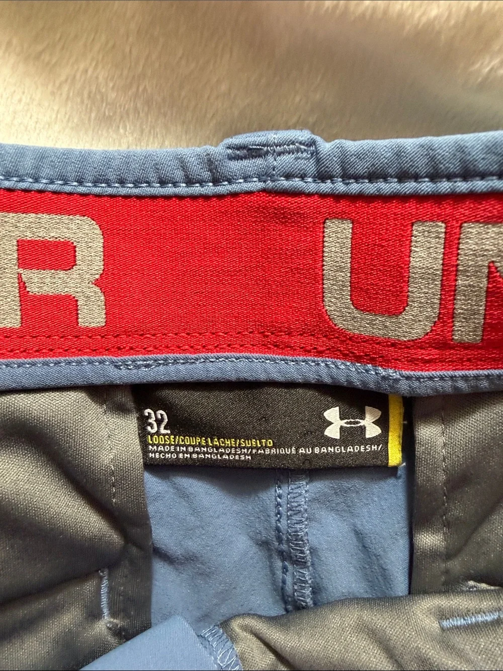 Under Armour Men's Slate Blue Flat-Front Athletic Shorts